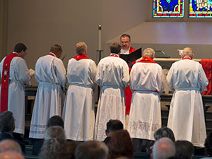 President Harrison installs the LCMS' Vice-Presidents.