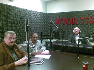 Rev. Larry Flohr, Joseph Sing (both from Our Saviour Lutheran in Etobicoke, Ontario) and Lay Missionary Javed Akhter (Redemer in Hamilton, Ontario) during their Sunday morning broadcast.
