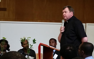 Central District President Thomas Prachar addresses the conference.