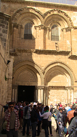 The Church of the Holy Sepulchre in Jerusalem.