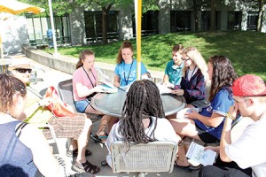 Youth study Scripture.