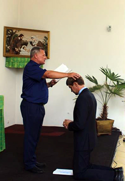 Bishop Emeritus installs Rev. Navrotskyy.