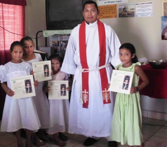 Baptismal blessings in Honduras