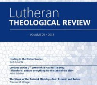 New issue of Lutheran Theological Review now available