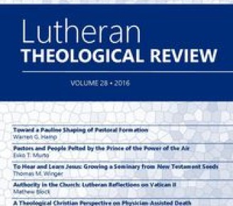 2016 issue of Lutheran Theological Review now available