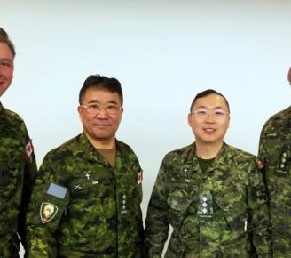 LCC military chaplains at the 2019 Exercise Faithful Warrior: Lt.(N) David Jackson, Capt. D.J. Kim, Capt. Min Kim, and Capt. Sye Van Maanen