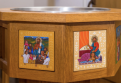 Third and fourth panels added to CLTS catechetical baptismal font