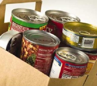 Student library fines help stock food bank