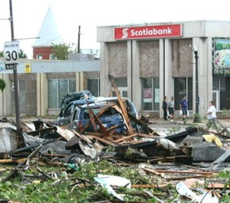Goderich tornado passes north of Lutheran Church