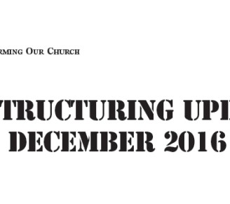 Restructuring Update – December 2016