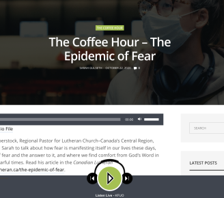 LCC central regional pastor discusses fear on KFUO radio’s The Coffee Hour