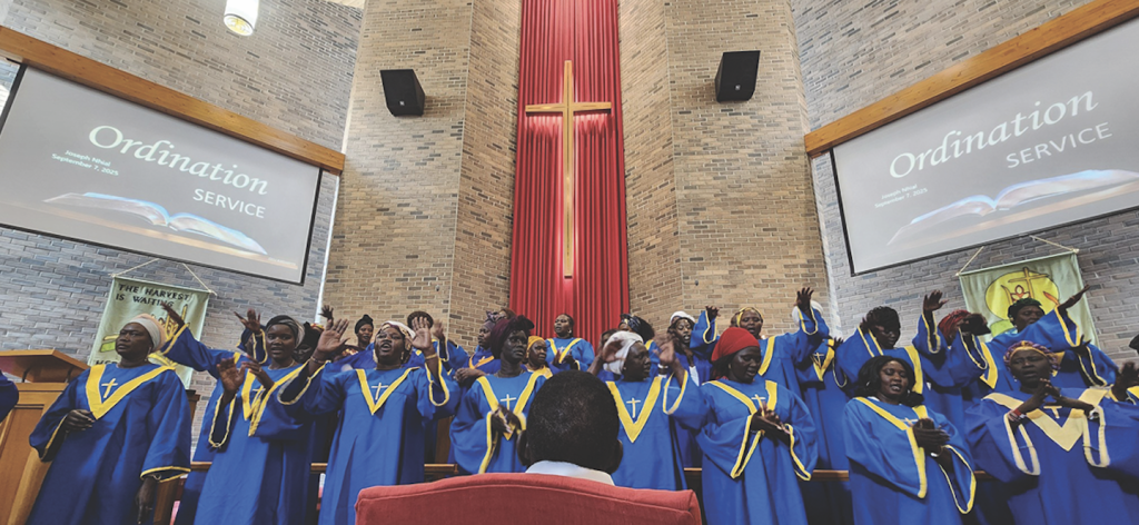 Choir sings at ordination Rev. Joseph Nhial.