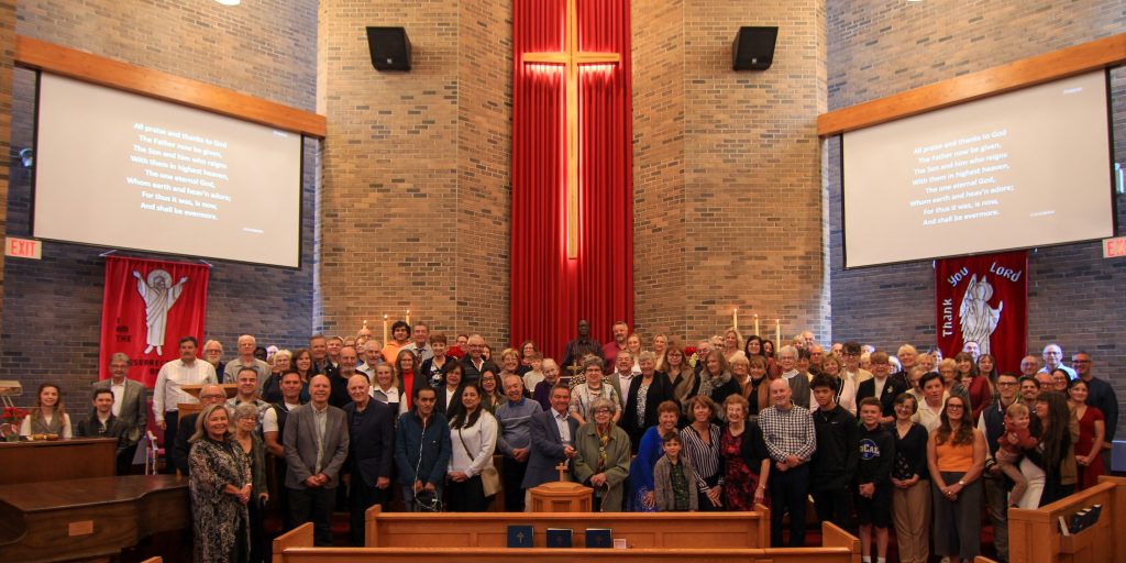 Congregation gathered for its 75 anniversary.