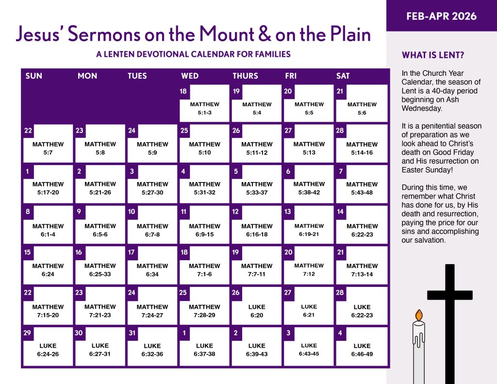 Lenten Devotional Calendar for Families Cover